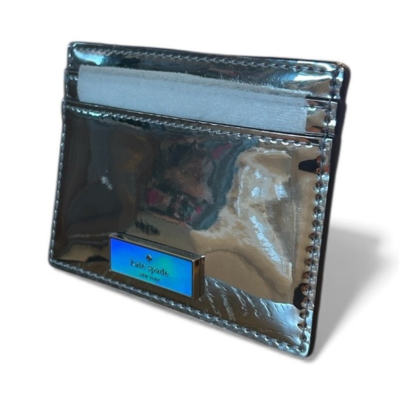 Kate Spade Bridget Slim Card Holder (Style KM559) Color: Mirror Metallic - NWT - Picture 3 of 12